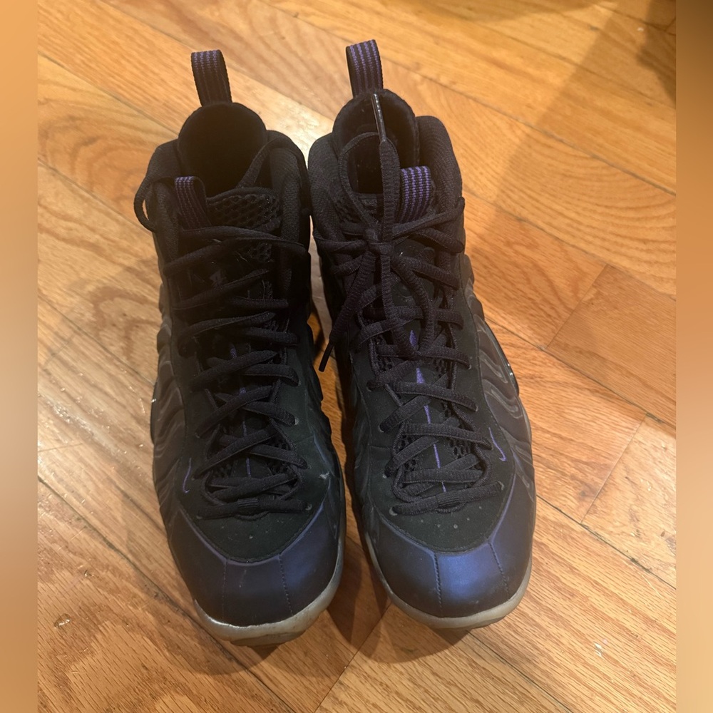 Nike Black and Purple Kids Sneakers
